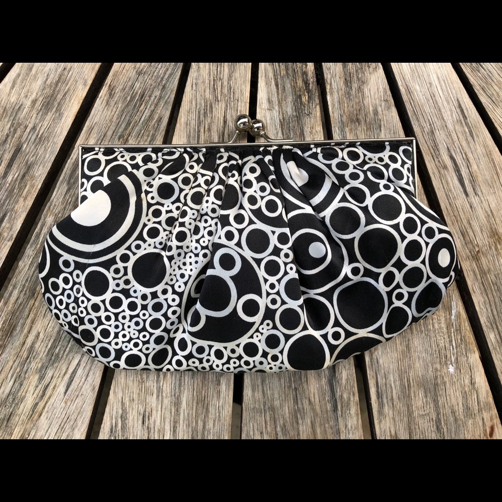 Pretty SHIRALEAH Clutch Purse black / cream